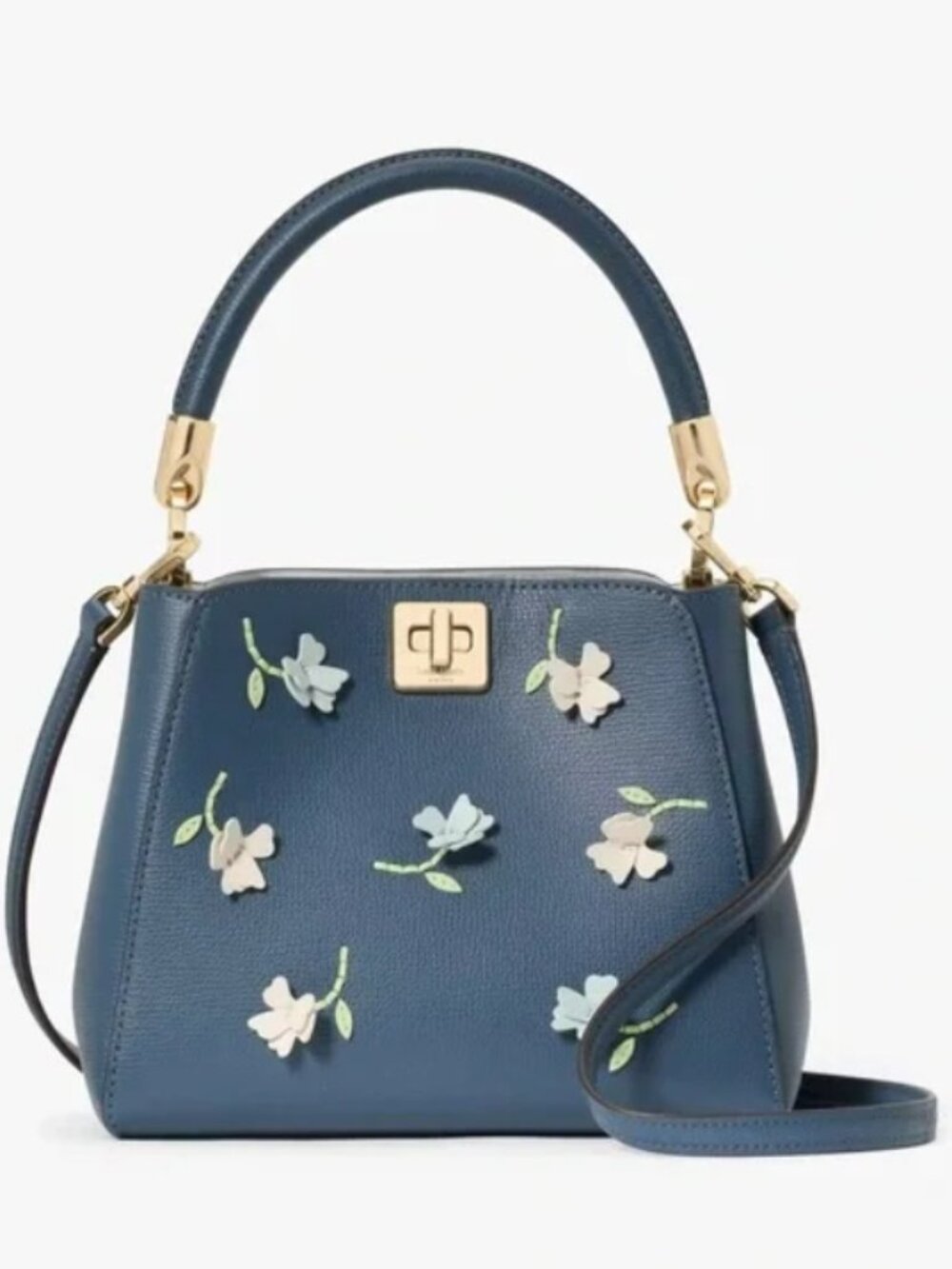 NWT Kate Spade New York Phoebe Applique SMALL Top Handle Bag Bluestone Multi 🌸